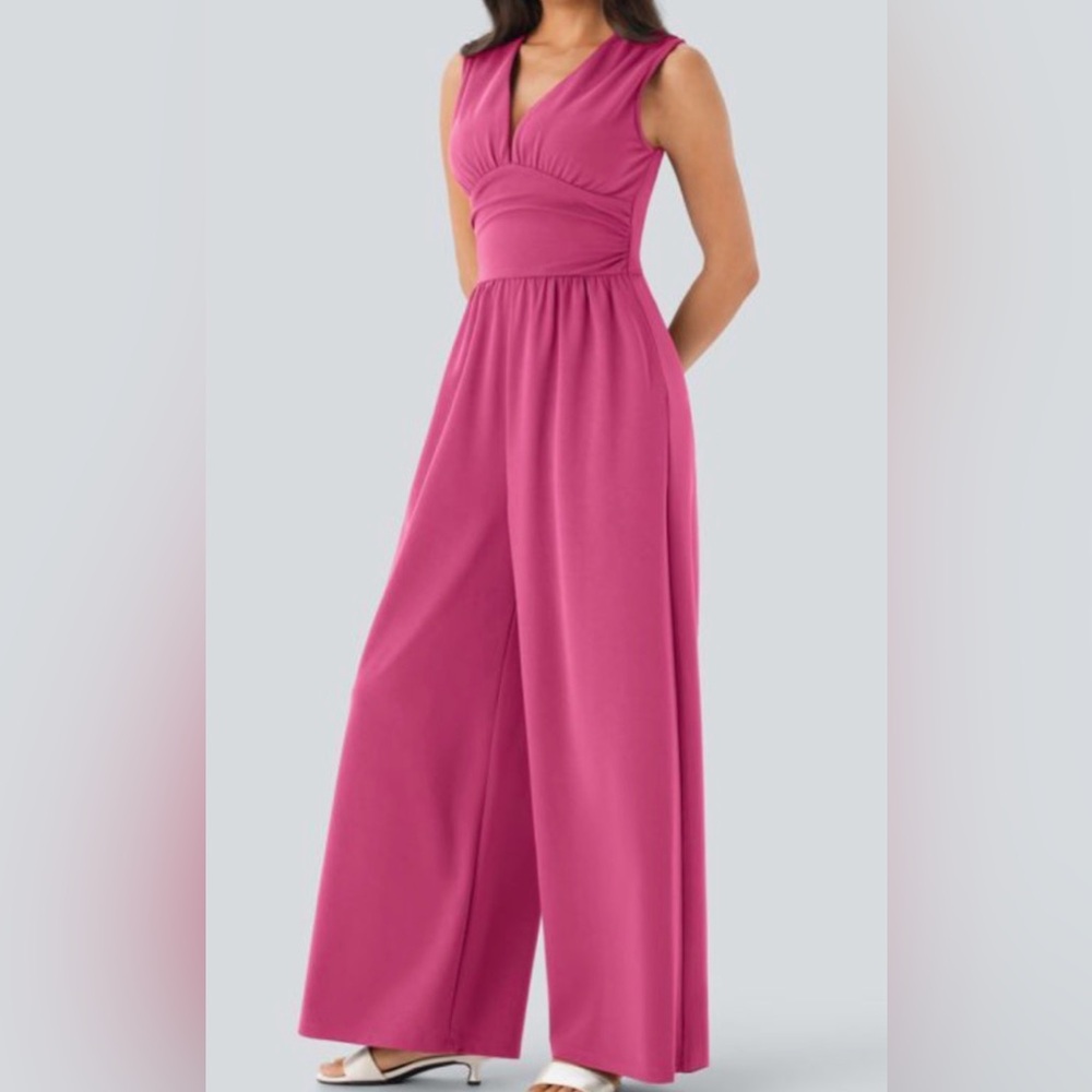 HALARA Sleeveless Pink Jumpsuit